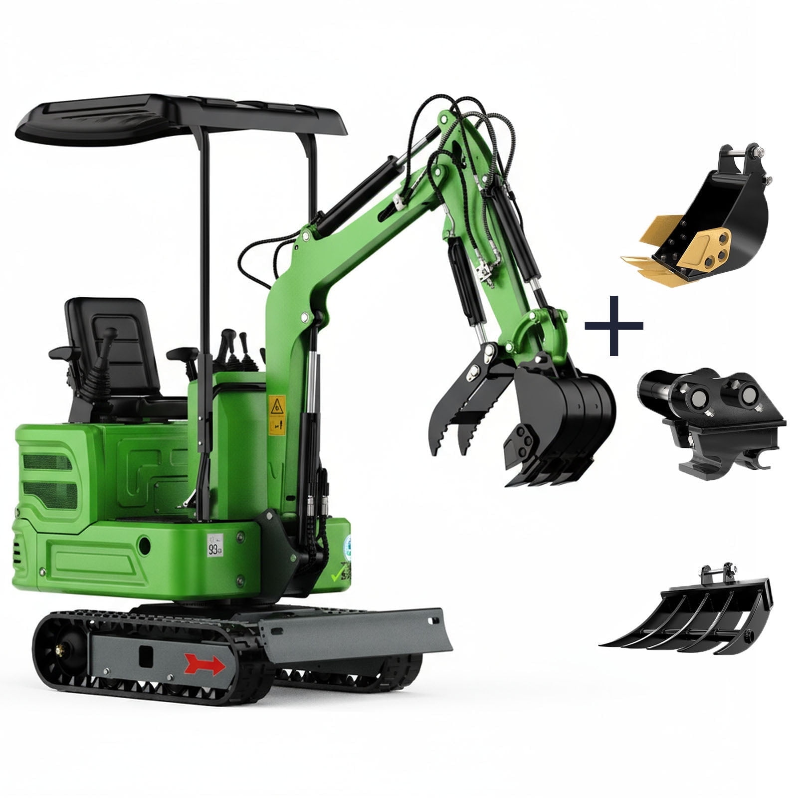 DigMaster 1.2-Ton Mini Excavator Equipped with Pilot System 13.5HP B&S Petrol Engine Suitable for Homes Farms Municipal Parks Etc EPA Certification