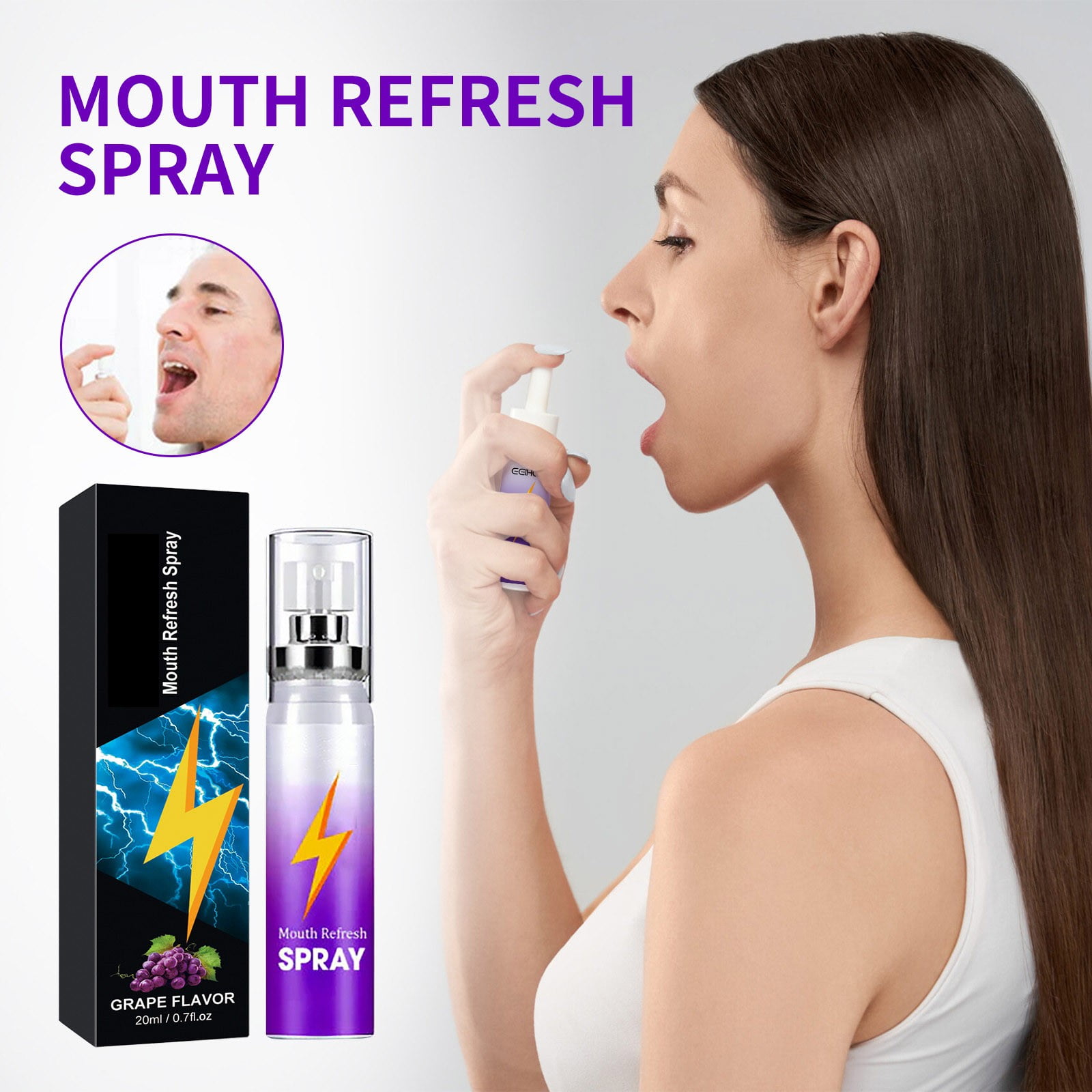 Free Shipping! Breath Freshener For Bad Breath For A Long Small And Portable Mouth Spray 20ml - Big Savings!