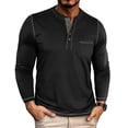 thumbnail image 1 of Free Shipping Henley Long Sleeve Shirts for Men Regular-Fit Lightweight Casual Button T-Shirts Basic Button Tee Tops Fall Clothes, 1 of 7