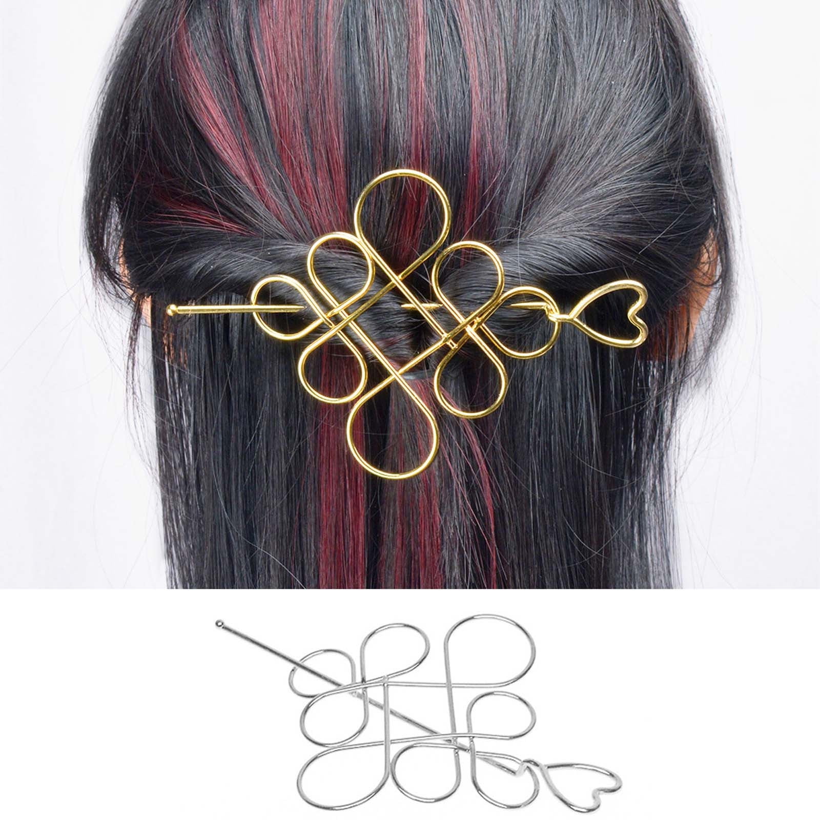 Curated visual reference: Fresh Look at Free Shipping Hollow Metal Chinese Knot Hairpin Elegant Hairpin With
