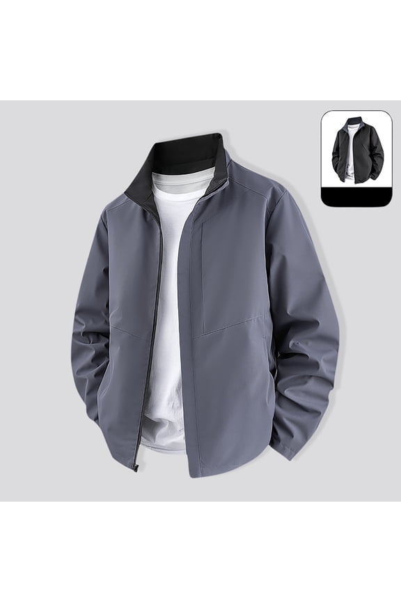 Free Shipping Light Jackets for Men - Lightweight Bomber Jacket Casual Fashion Windbreaker Zip Up Coat Stand Collar with Pockets 2025
