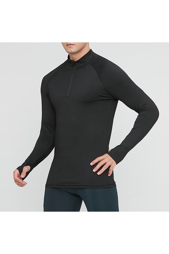 Free Shipping Moisture Wicking Shirts for Men Long Sleeve - Quater Zip/Crew Neck UPF 50 + Skin Shirt Outdoor Athletic Active Wear 2025