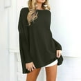 thumbnail image 1 of Free Shipping Oversized Shirts for Women Leg of Mutton Sleeve Boat Neck Tunic Tops to Wear with Legging Spring Dressy Fluffy Sweaters, 1 of 7