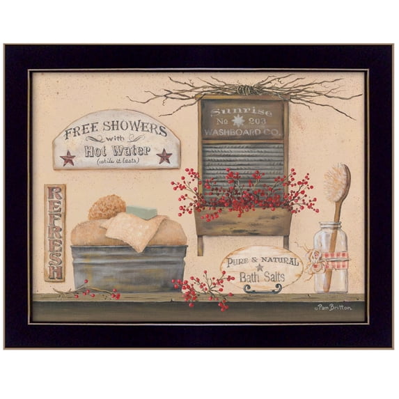 TrendyDecor4U Free Showers By Pam Britton Printed Wall Art BR412-712