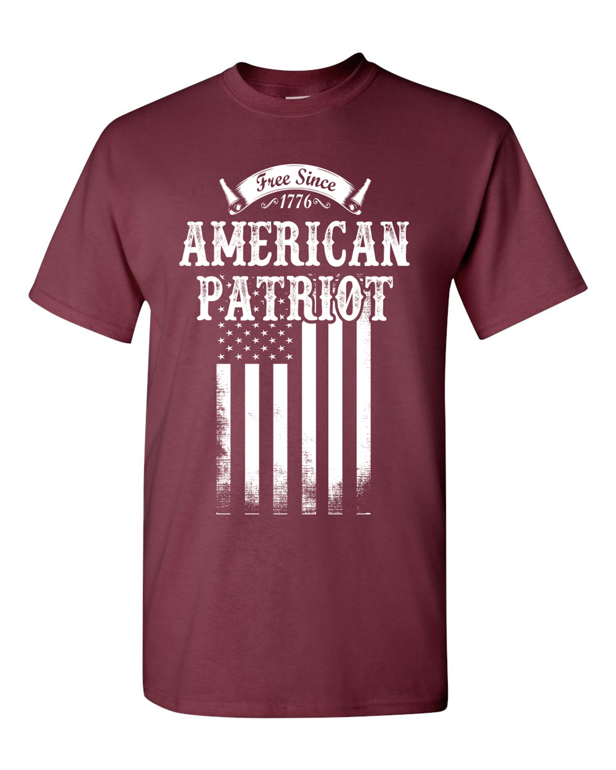 T-shirt Patriotique USA "I Identify As An American" - Coton Taille Regular - Neuf Avec étiquettes