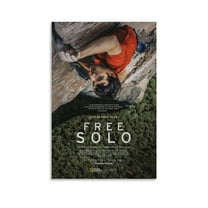 Free Solo Poster Wall Art Poster Gifts Bedroom Prints Home Decor Hanging Picture Canvas Painting Posters 24x36inch(60x90cm)