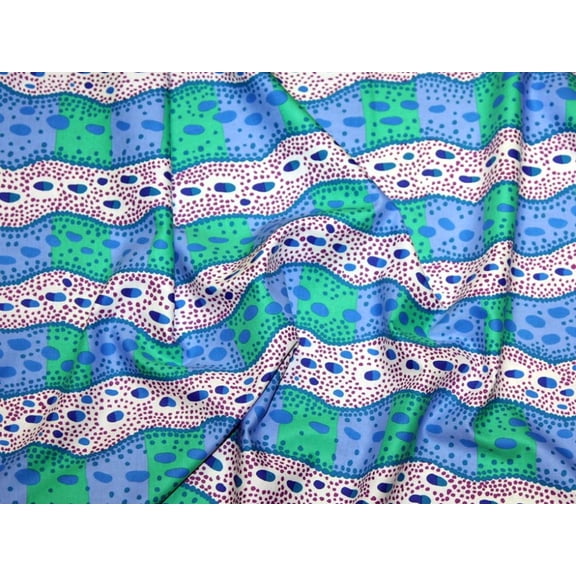 Free Spirit 100% Cotton Poplin Fabric, Blue Stripe Print for Quilting & Dressmaking, 44" Wide, By the Yard