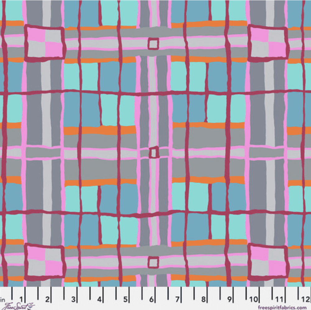 Free Spirit Brandon Mably Checkmate Grey Cotton Fabric By The Yard ...