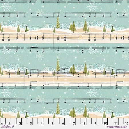 Free Spirit Cori Dantini Love Santa Christmas Carols Multi Fabric By The Yard