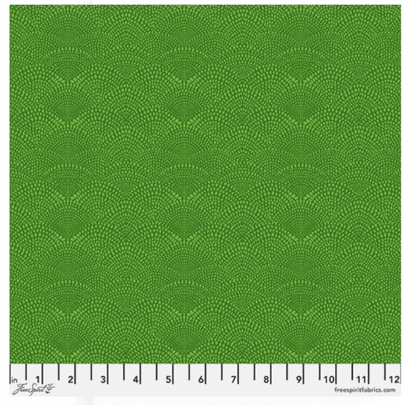 Free Spirit Cori Dantini Scalloped Hills Shamrock Cotton Fabric By The Yard