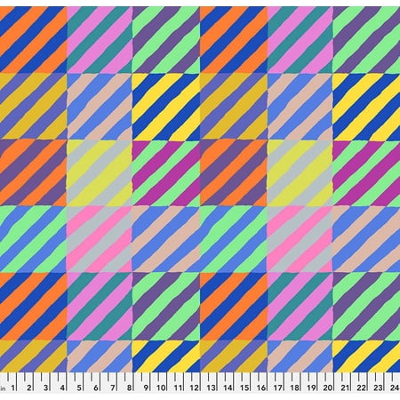 Cotton Kaffe Fassett Collective February 2022 Regimental Ties Stripes Officially Licensed by Free Spirit Cotton Fabric Print by the Yard (PWGP189-MULTI)