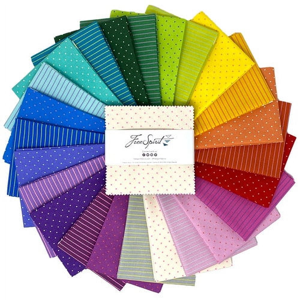 Free Spirit Fabrics True Colors by Tula Pink Tiny Coordinates 5 Charms