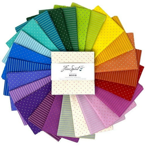 Free Spirit Fabrics True Colors by Tula Pink Tiny Coordinates 5 Charms