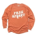 thumbnail image 1 of Free Spirit Ghost Distressed - Women's Garment Dyed Long Sleeve Graphic T-Shirt, 1 of 12