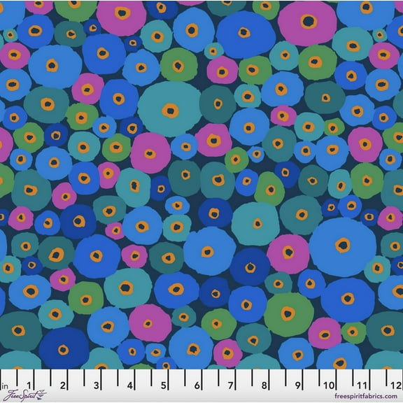 Free Spirit Kaffe Fassett Spools Blue Cotton Fabric By The Yard