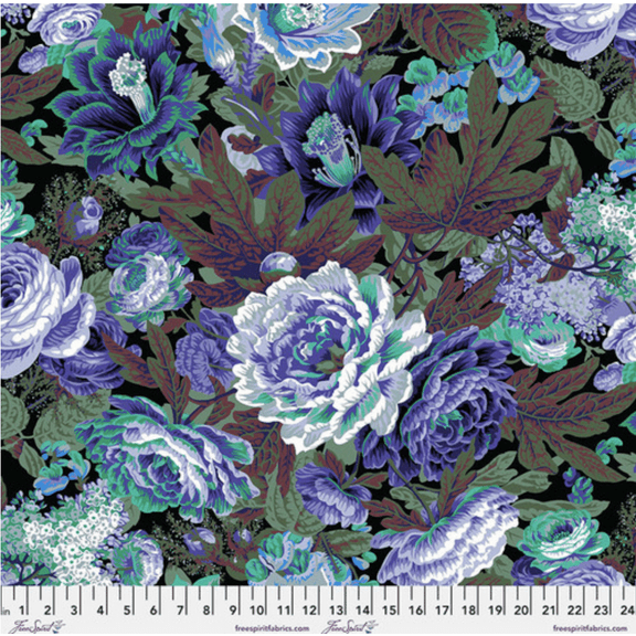 Free Spirit Philip Jacobs Floral Burst Purple Cotton Fabric By The Yard