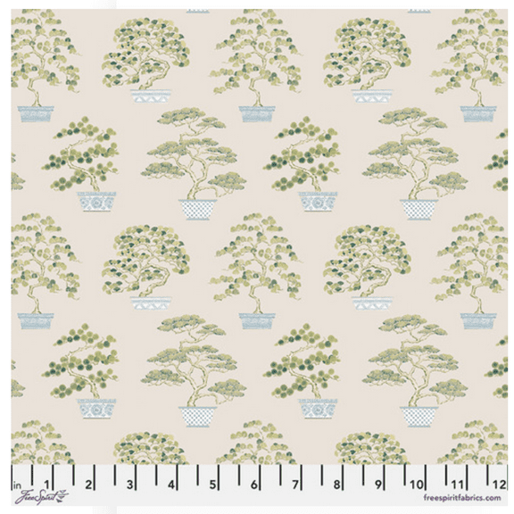 Free Spirit Sanderson Water Garden Penjing Ivory Cotton Fabric By The Yard
