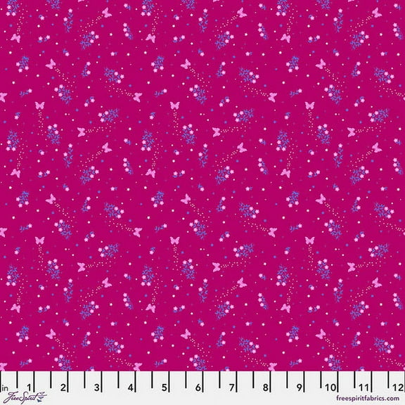 Free Spirit Stacy Peterson Belle Epoque Alight Raspberry Cotton Fabric By Yard