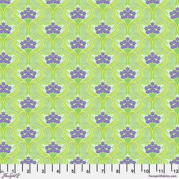 Free Spirit Stacy Peterson Belle Epoque Entwine Lime Cotton Fabric By Yard