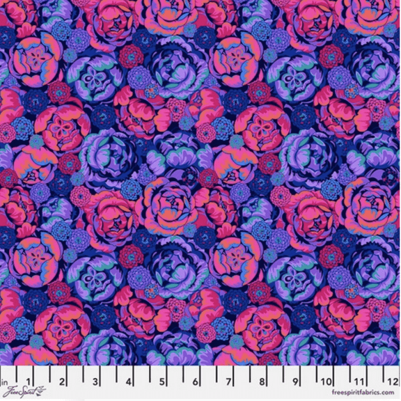 Free Spirit Stacy Peterson Belle Epoque Roses Purple Cotton Fabric By Yard