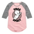 thumbnail image 1 of Free Spirit  - Toddler And Youth Girls Raglan Graphic T-Shirt, 1 of 4