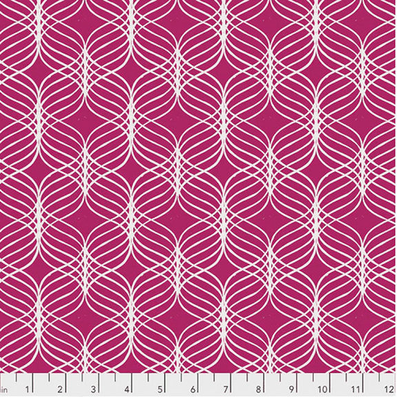 Free Spirit Valori Wells Kismet PWVW011 Ribbon Fuchsia Cotton Fabric By The Yard