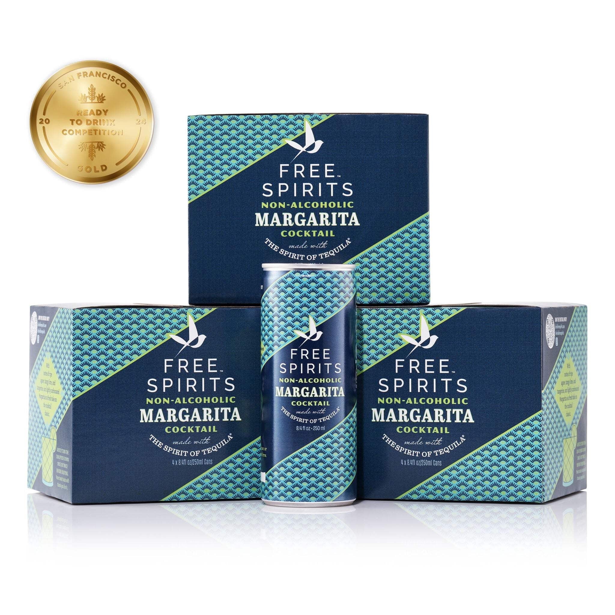Free Spirits Non-Alcoholic Margarita | Award-Winning Mocktail 12 Pack