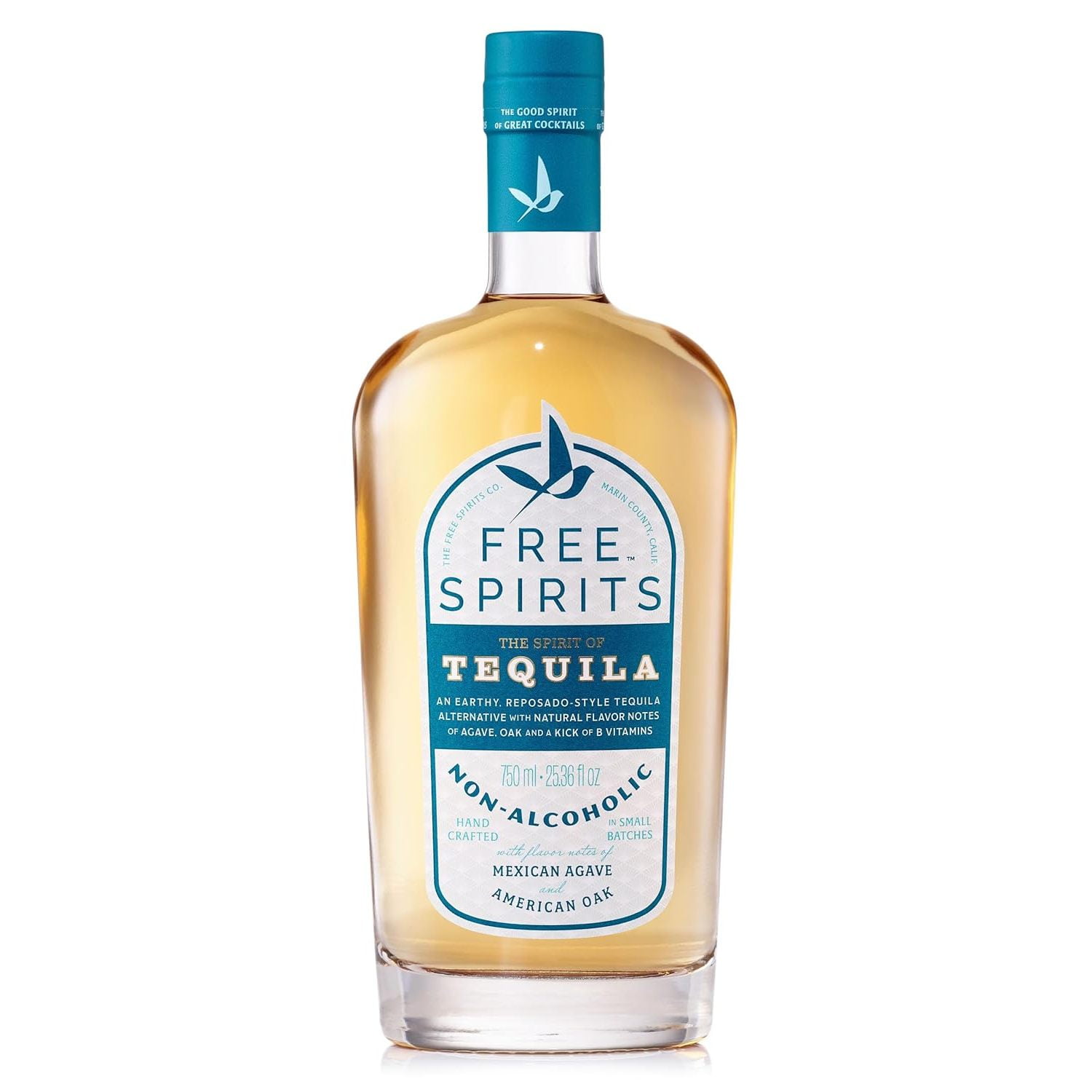 Free Spirits - Non-Alcoholic Tequila Alternative - Award-Winning - The Spirit of Tequila - Low Calorie, Low Sugar, Vegan, Gluten-Free, Mood Lifting Vitamins -750ml