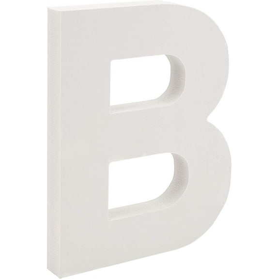 Free-Standing Alphabet 5.9" Letters White Wall Wood Letters Hanging Alphabet Decoration for Unfinished Art Craft Work DIY Words Block (B)Mixed Color