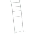 thumbnail image 1 of Evideco Freestanding Bath Towel Ladder Wall Leaning Drying Rack 4 Bars Metal White - 59 L x 17.3 W x 4.1 H White Glossy, 1 of 5