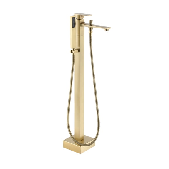 Free Standing Bathtub Faucet Stainless Steel Bathtub Faucet Modern Bath Spout Brushed Gold