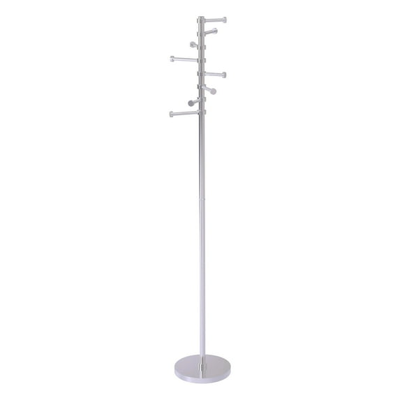 Free Standing Coat Rack with Six Pivoting Pegs