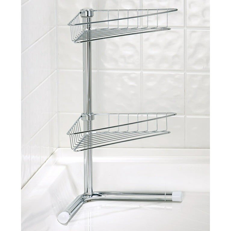 Castello Freestanding Stainless Steel Shower Caddy  Standing shower, Shower  organization, Shower storage