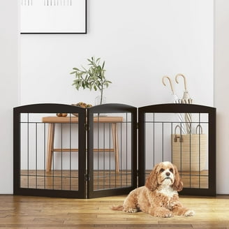 3-in-1 Wooden Freestanding Pet Gate Playpen, 3- Panel 36 inch High - Main Image