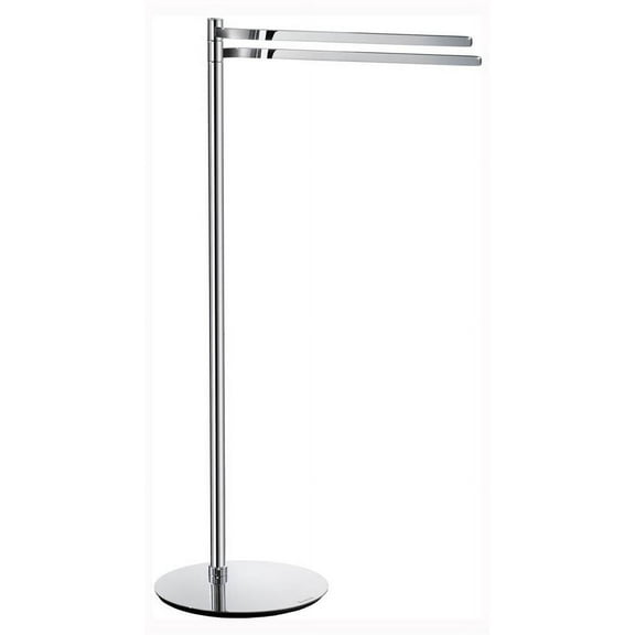 Free Standing Double Towel Rail in Polished Chrome Finish