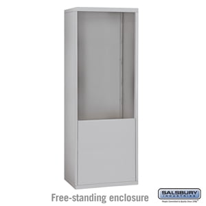 Free-Standing Enclosure for #19075-24 and #19078-24 - Recessed Mounted Cell Phone Lockers - Aluminum