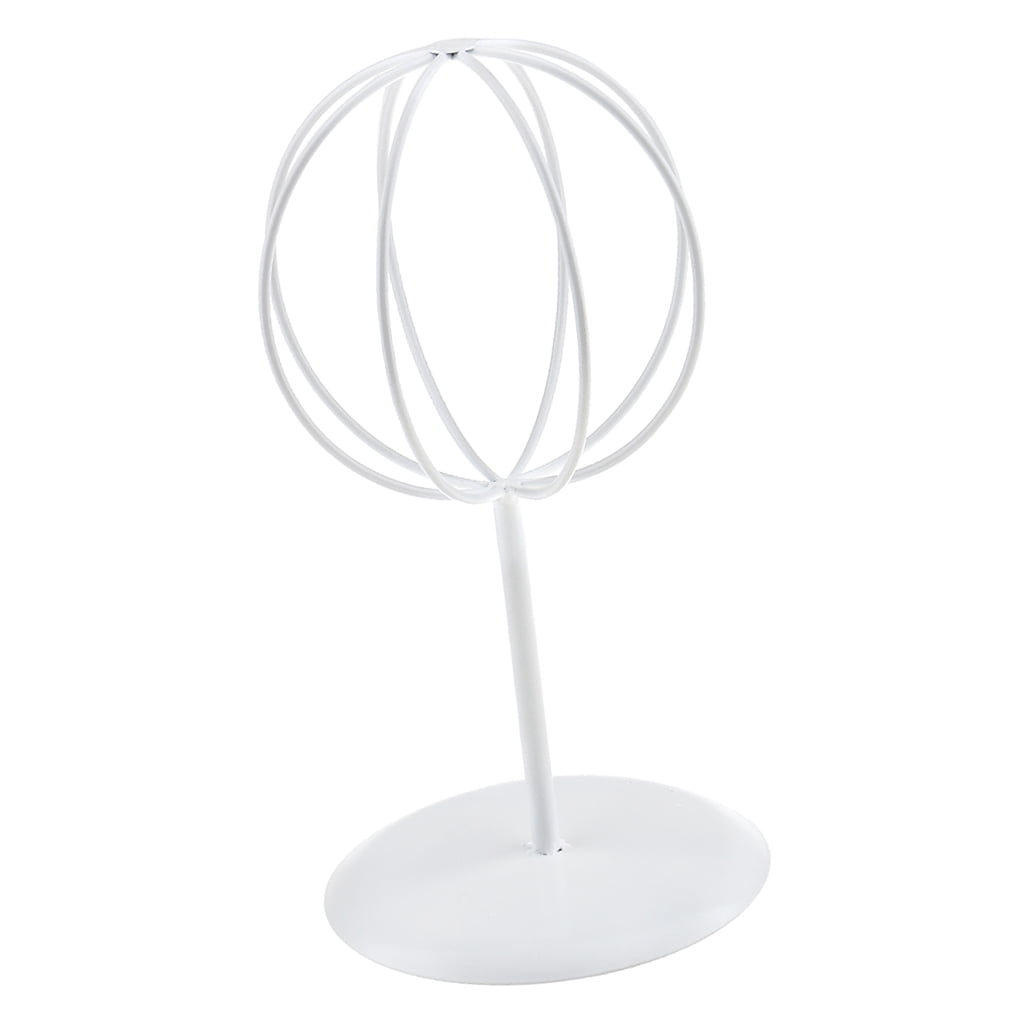 Free Standing Metal Hat Rack Holder Storage Display Stand White