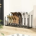thumbnail image 1 of Free Standing Shoe Racks - Black Metal Boot Rack Organizer Tall Boots for Dorm Room, Closet, Entryway, Bedroom, Patio Outdoor, Hallway, Black, Shoe Storage Fit for 10 Pairs, 1 of 7