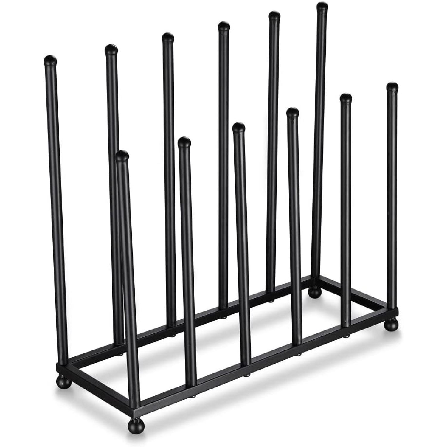 Free Standing Shoe Racks, Modern Black Metal Boot Organizer, Tall Boots Storage, Holds 6 Pair