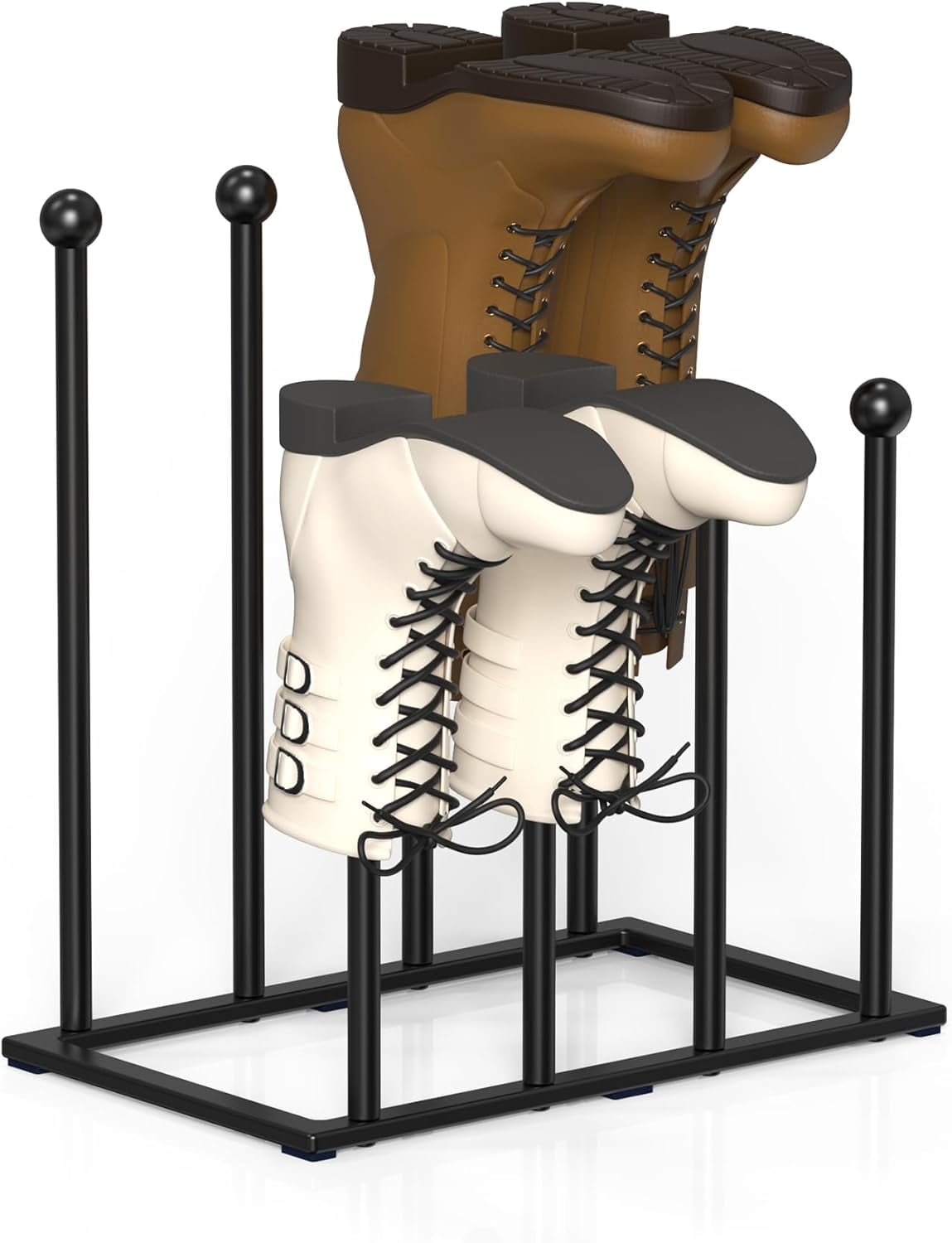 Free Standing Shoe Racks Shoe Storage Fit for 4 Pairs Boots Rack ...