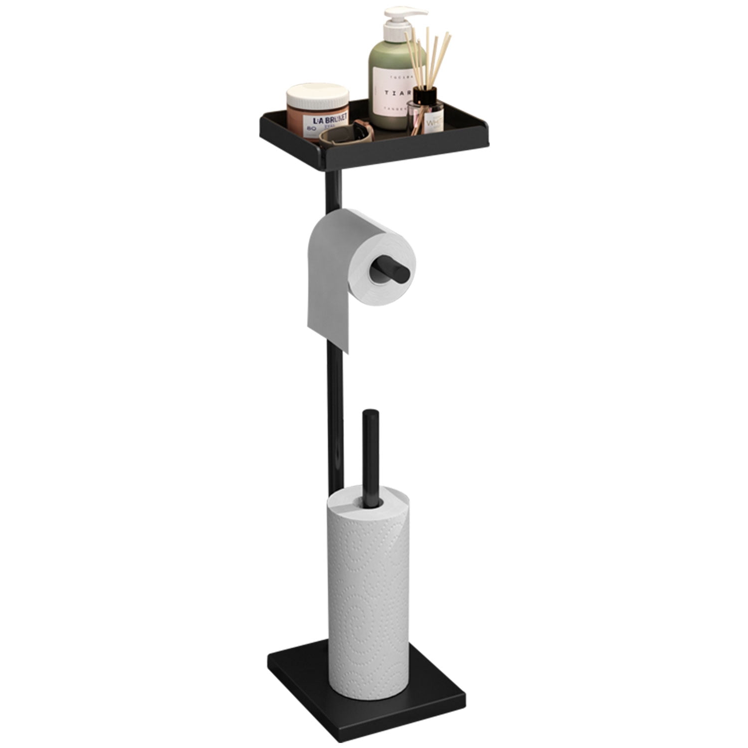 Free Standing Toilet Paper Holder, Bathroom Tissue Paper Roll Stand