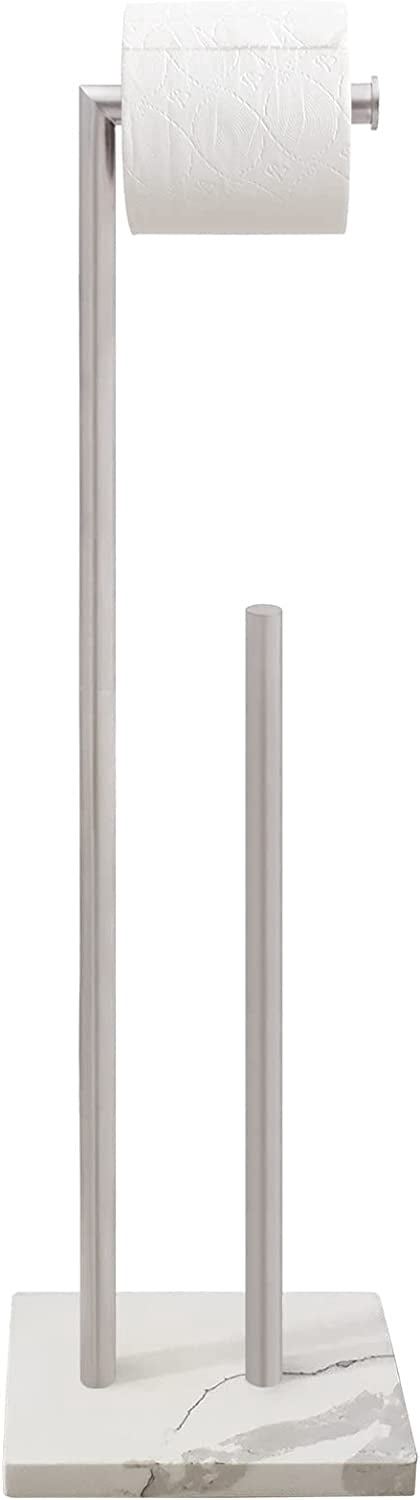 Free Standing Toilet Paper Holder Stand with Reserve, Heavy Weighted ...