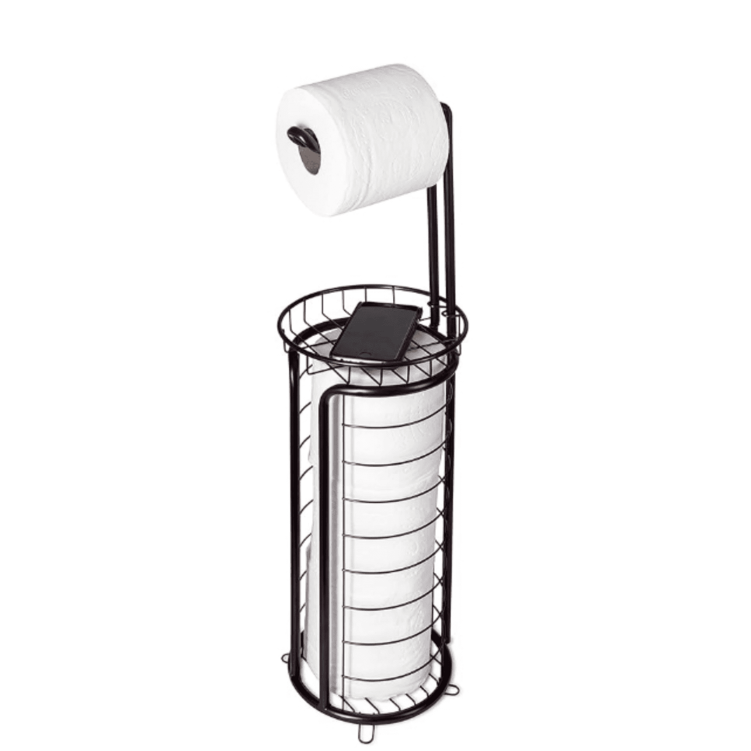 Free Standing Toilet Tissue Paper Roll Holder Stand Dispenser ...