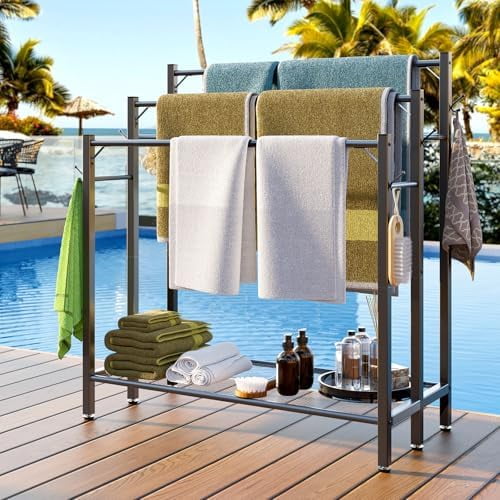 Towel Rod Outdoor Pool Pool Deck Towel Storage Pool Towels