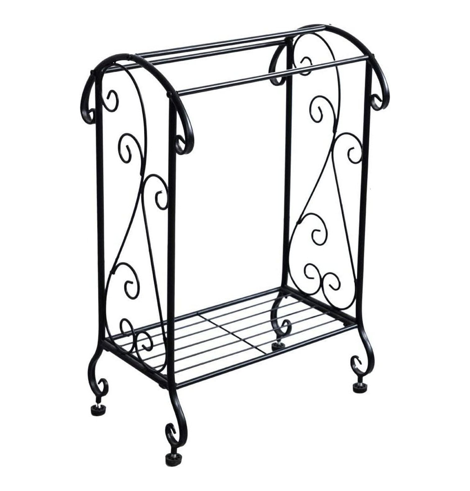 Free Standing Towel Rack,3 Tier Towel Rack Stand with Shelf,Blanket