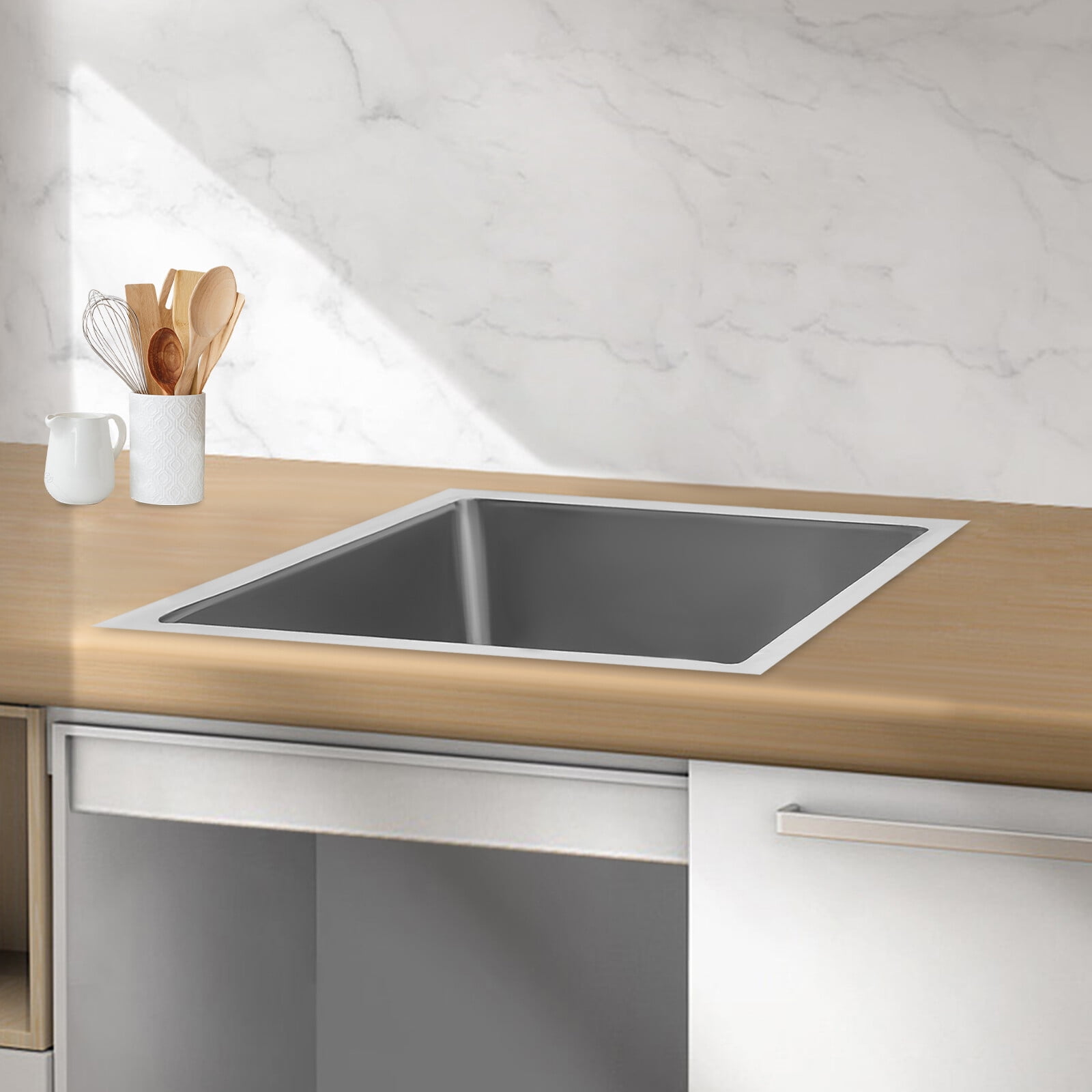 Free Standing Utility Sink, Single Bowl Commercial Sink, Restaurant Kitchen Sink for homes, restaurants, hotels, bars, cafes, kitchens, laundry rooms, and so on