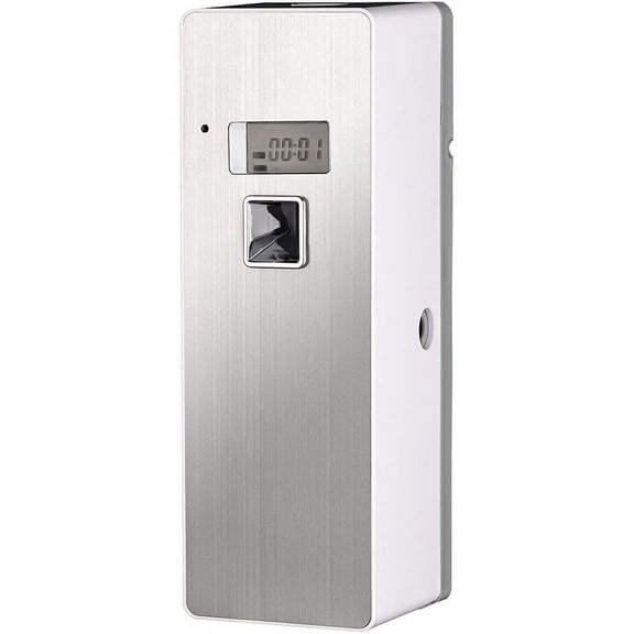 Free Standing Wall-Mounted Home Odor Neutralizing Automatic Air Freshener Fragrance Aerosol Dispenser Silver