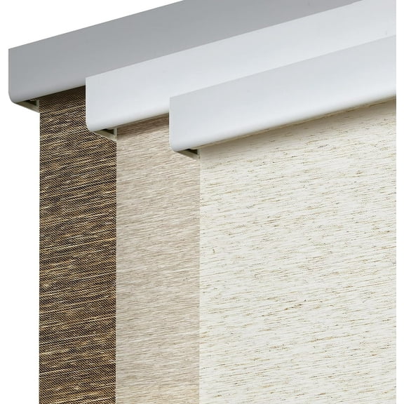 Free-Stop Cordless Blinds for Windows, Natural Woven Fabric Light Filtering Roller Shades for Windows (Cream 70