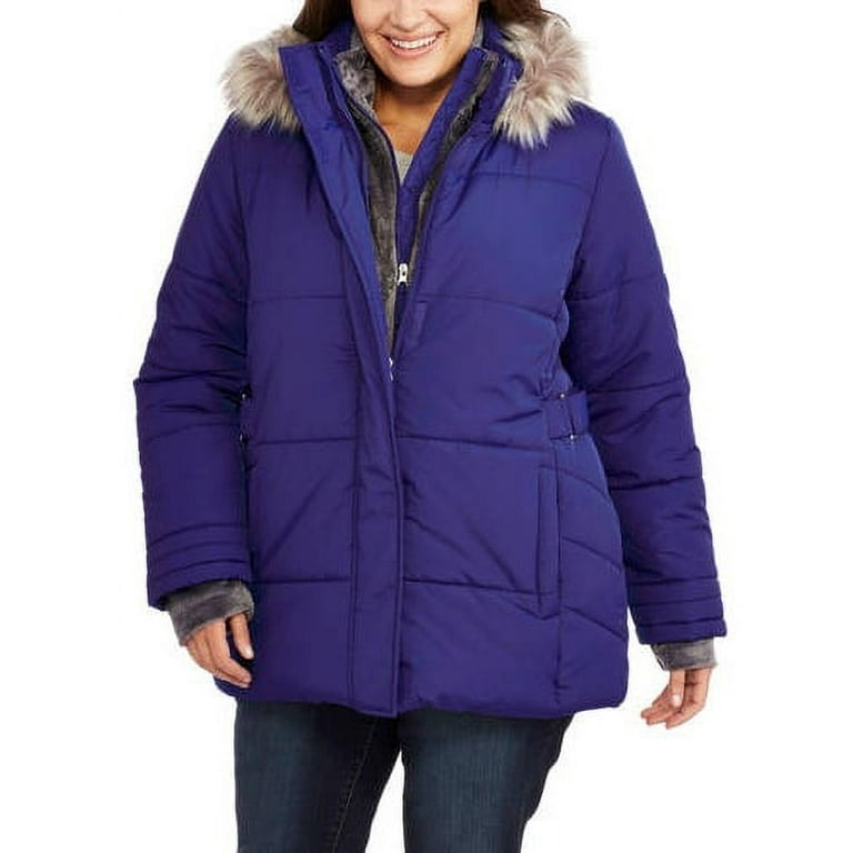 Free Tech Women s Plus Size Heavyweight Hooded Puffer Coat With