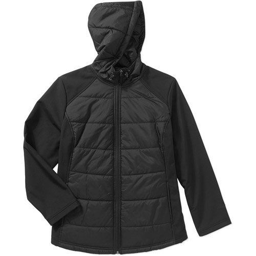 Free Tech Women's PlusSize Sleek Puffer Jacket With Softshell Sleeves
